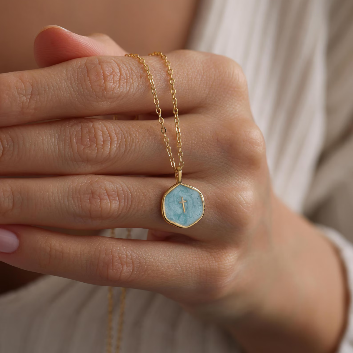 Luna Cross Necklace