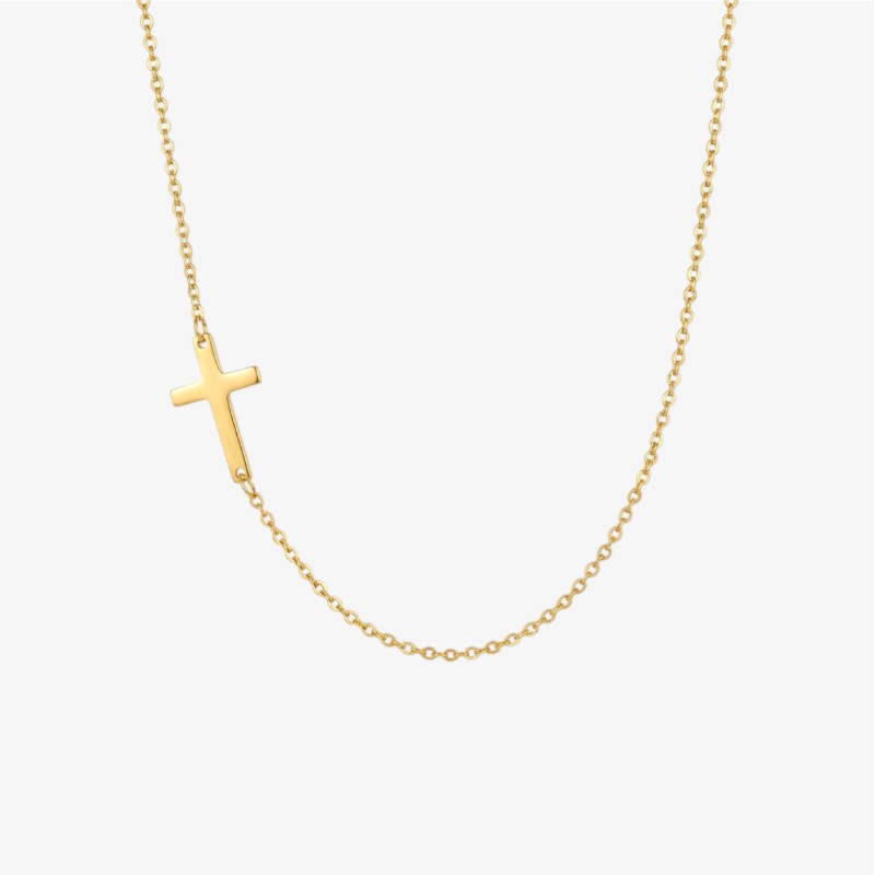 Inline Cross Necklace