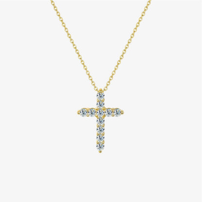 Mossanite Cross Necklace