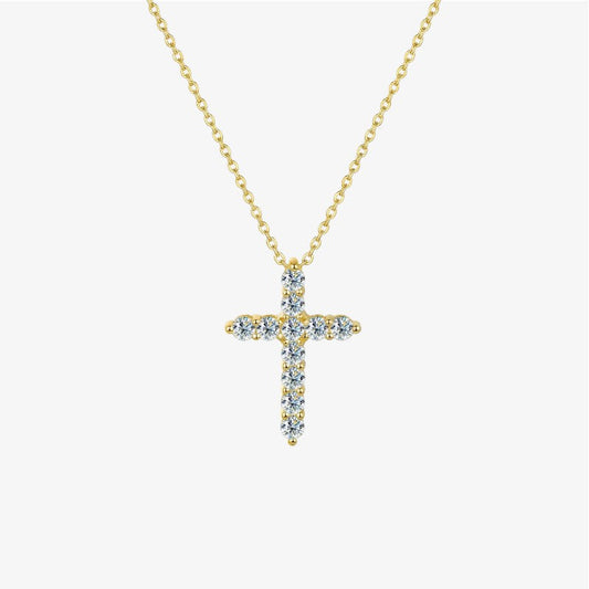 Mossanite Cross Necklace