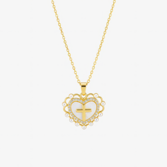 Heart Cross Necklace