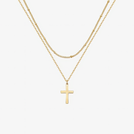 Layered Cross Necklace