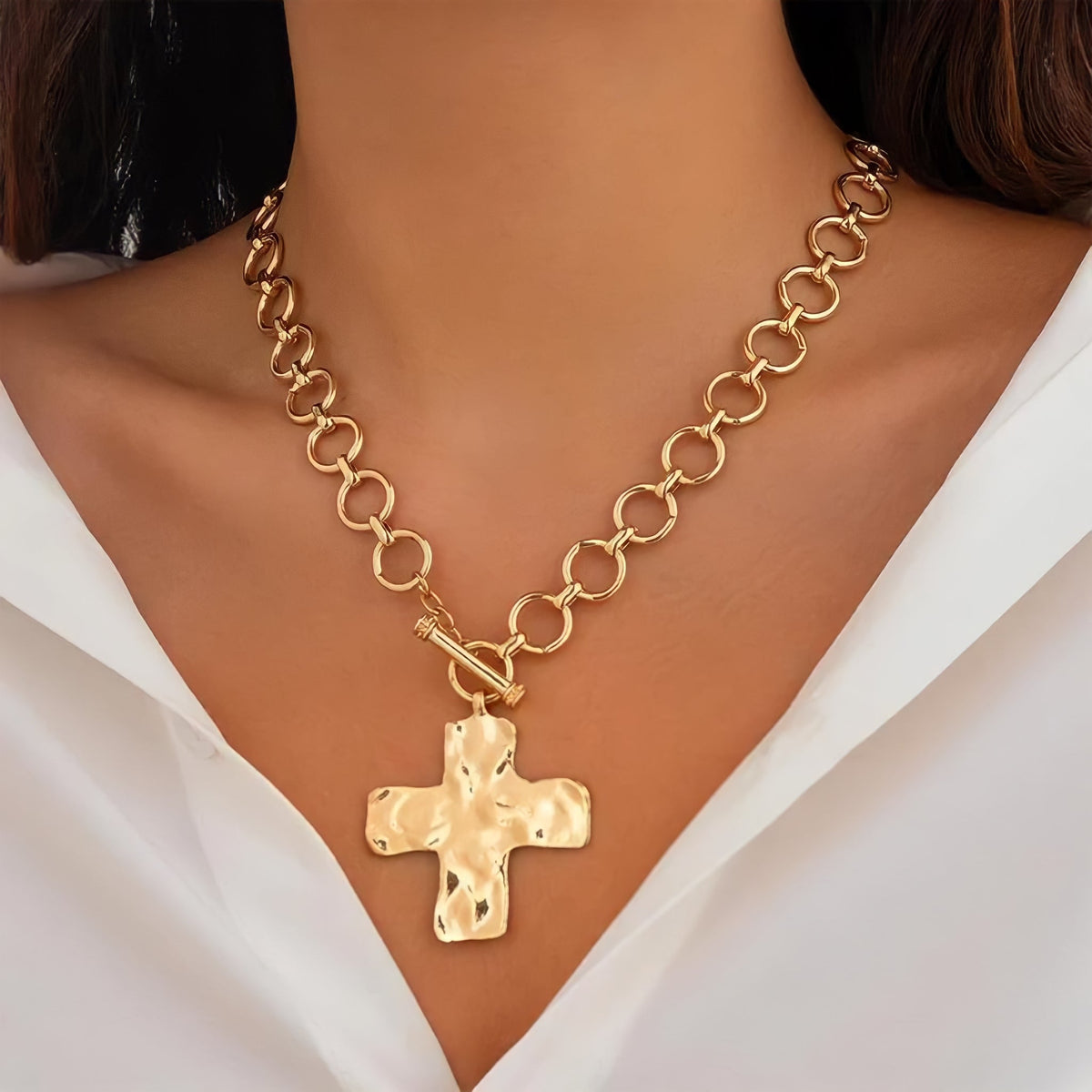 Chunky Cross Necklace