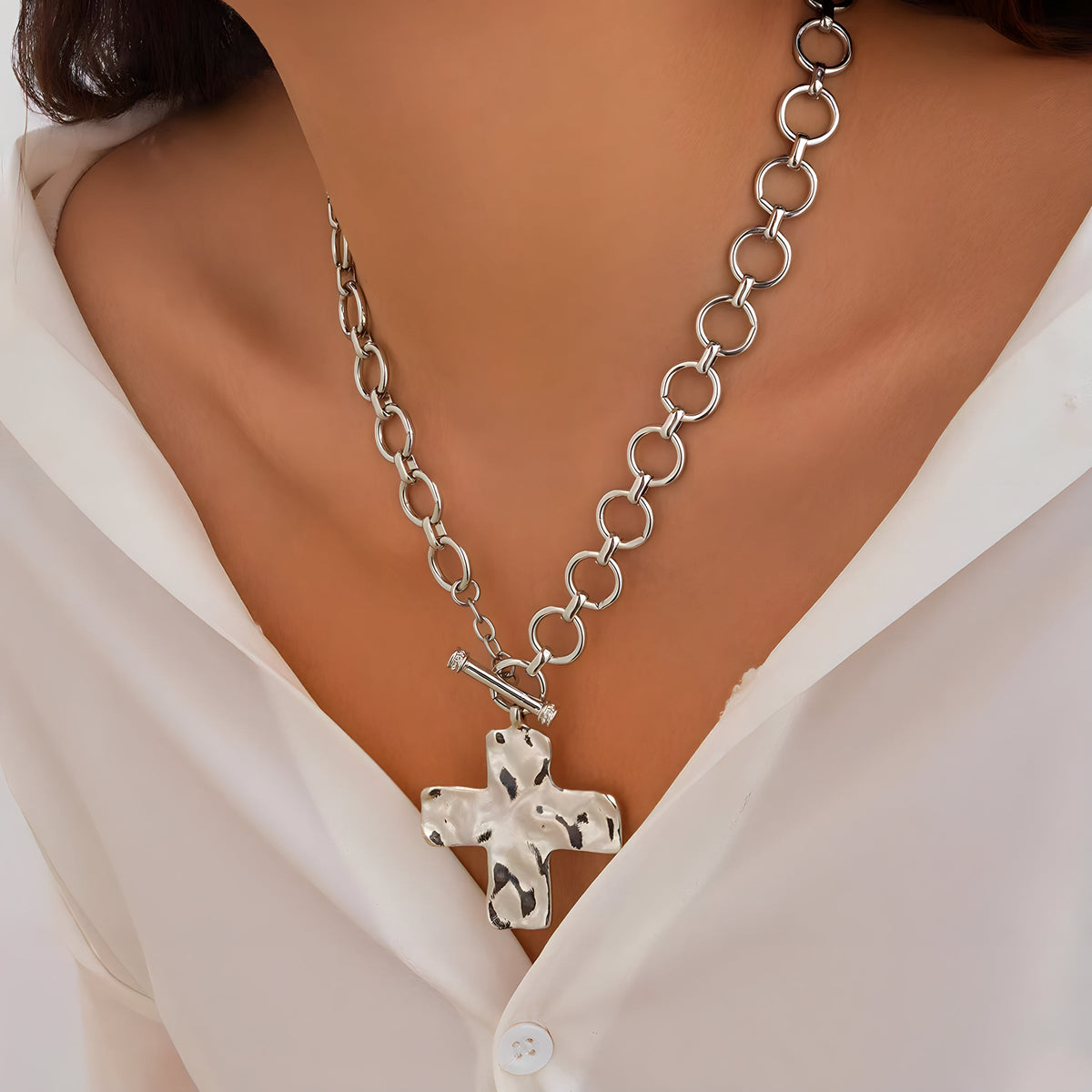 Chunky Cross Necklace